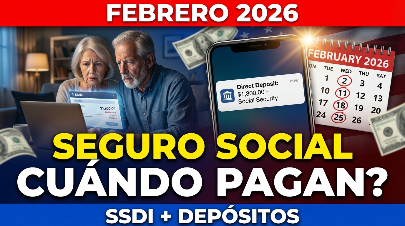 Pagos del Seguro Social y SSDI en febrero de 2026