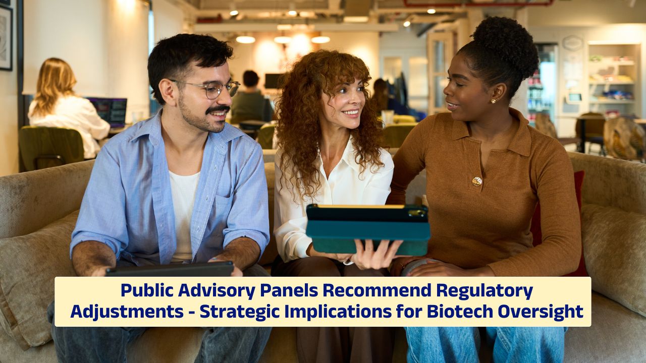 Public advisory panels recommending regulatory adjustments in healthcare oversight